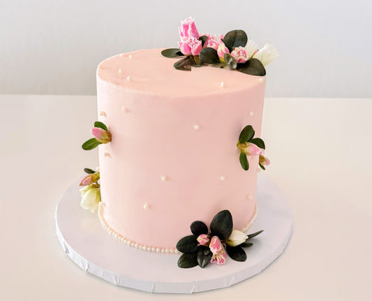 Florals & Pearls Cake