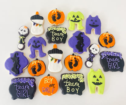 Halloween Gender Reveal Sugar Cookies 🪄🔮 (1 Dozen)