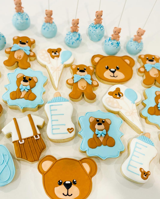 Bear Baby Shower Cookies | We Can Bearly Wait Cookies