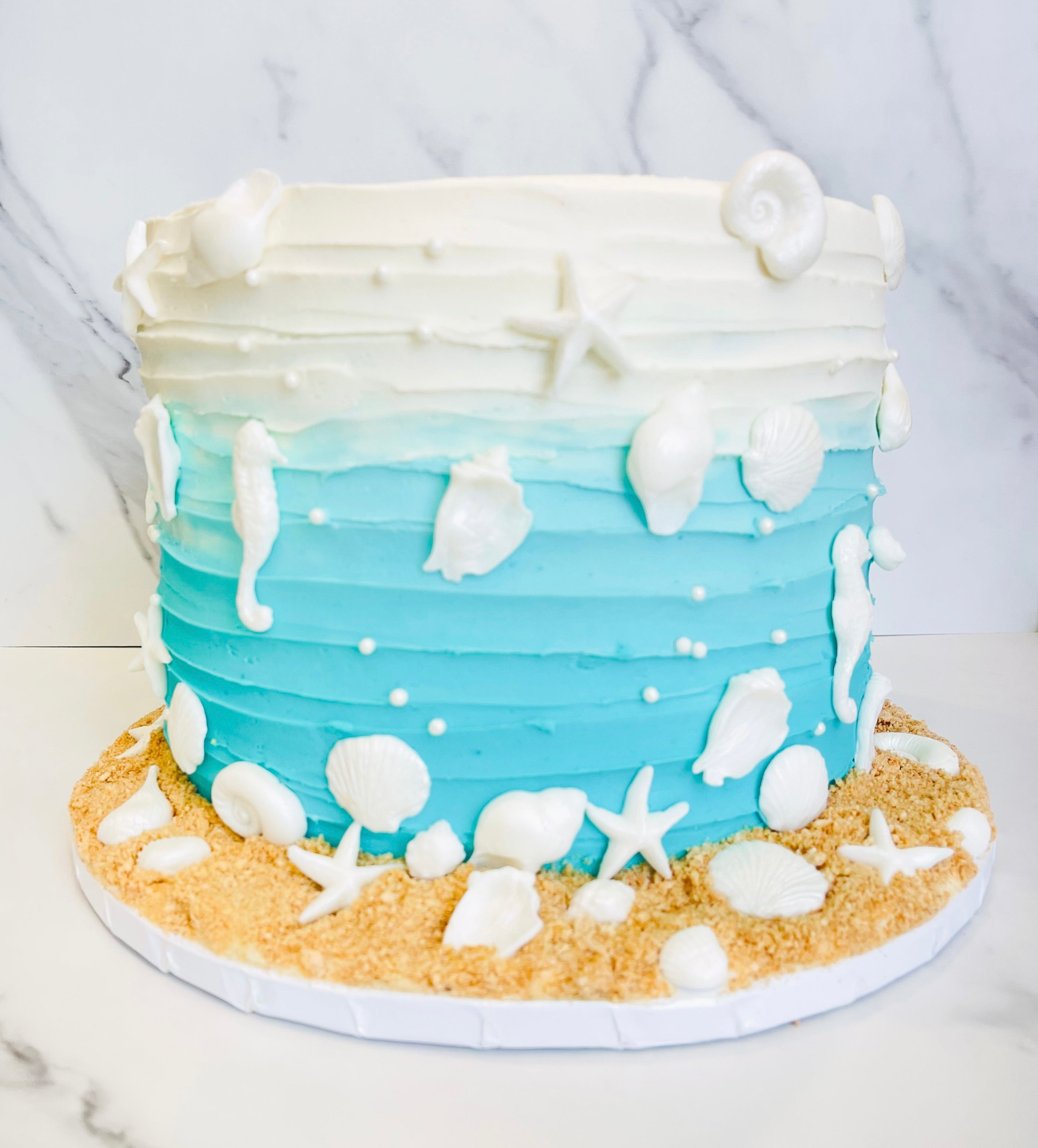 Ocean-Themed Baby Shower Cake - CakeCentral.com