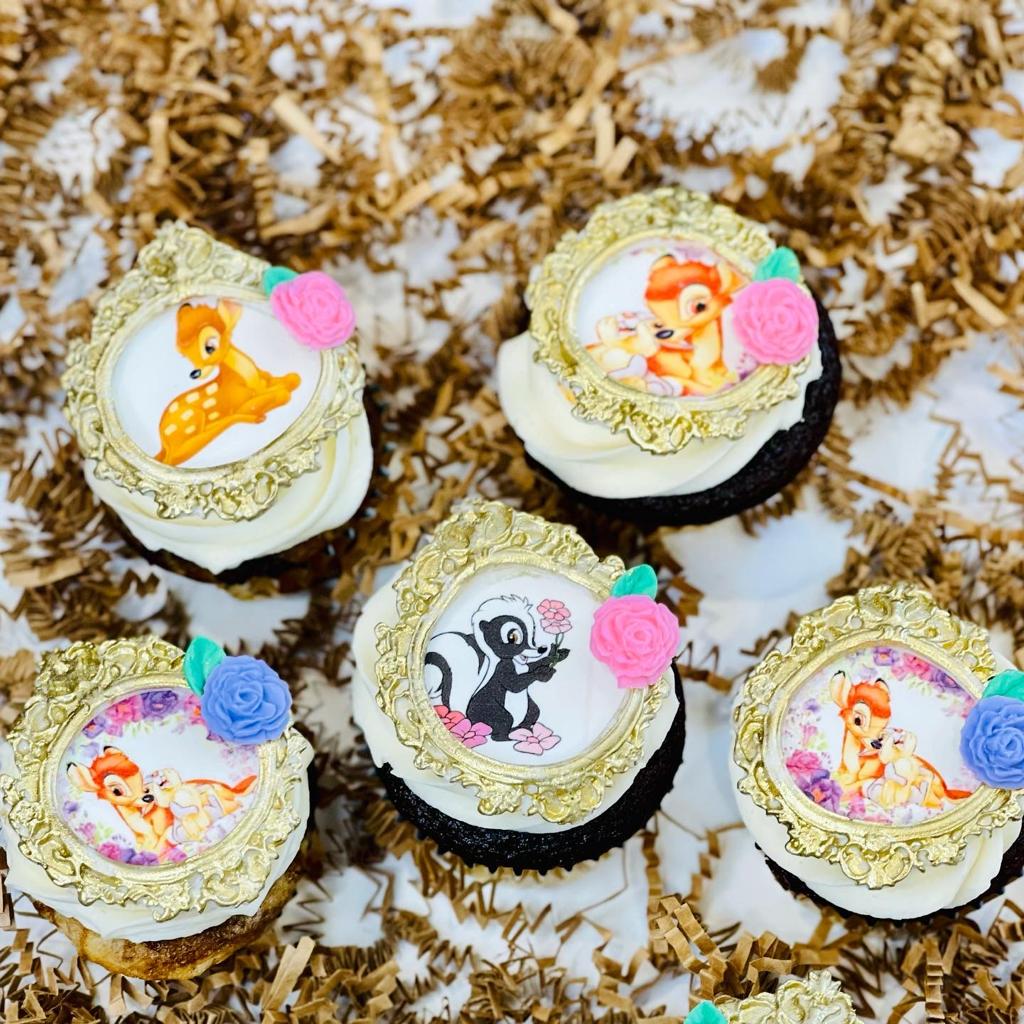 Amazon.com: Bambi Cake Toppers Cupcake Toppers Set, Cake Decorations for  Cartoon Theme Birthday Party Supplies, 24 counts : Grocery & Gourmet Food