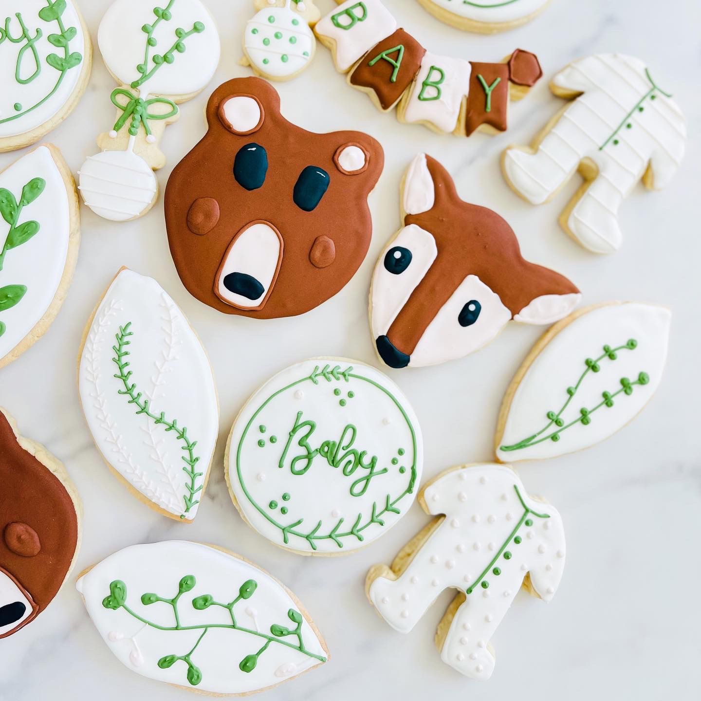 Woodland popular Baby Shower set cookies